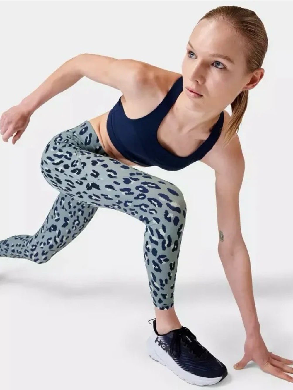 NWT Sweaty Betty Power High Waist 7/8 Workout Leggings in Cheetah Print, Size 10